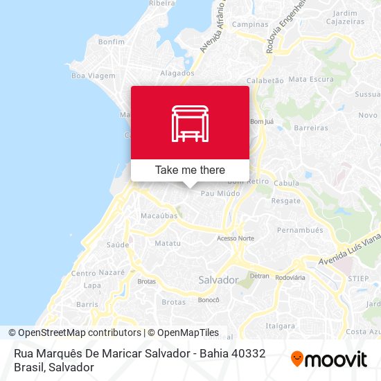 Rua Marquês De Maricar Salvador - Bahia 40332 Brasil map