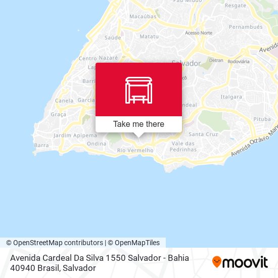 Mapa Avenida Cardeal Da Silva 1550 Salvador - Bahia 40940 Brasil