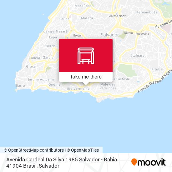 Mapa Avenida Cardeal Da Silva 1985 Salvador - Bahia 41904 Brasil