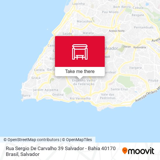 Mapa Rua Sergio De Carvalho 39 Salvador - Bahia 40170 Brasil