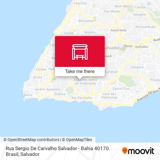 Mapa Rua Sergio De Carvalho Salvador - Bahia 40170 Brasil
