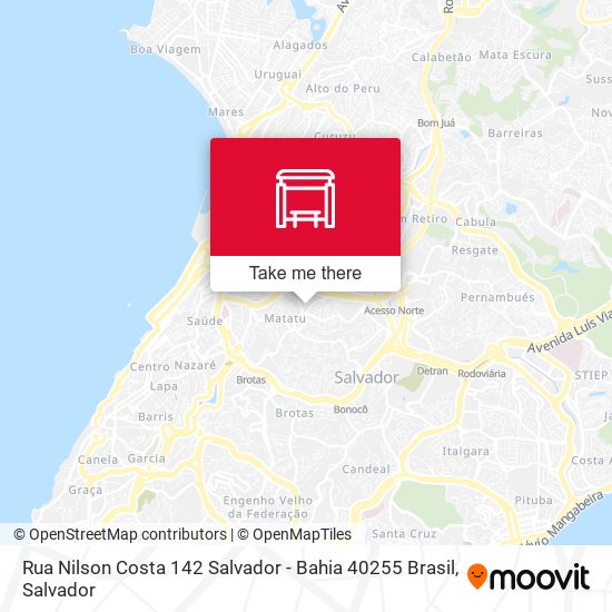 Rua Nilson Costa 142 Salvador - Bahia 40255 Brasil map