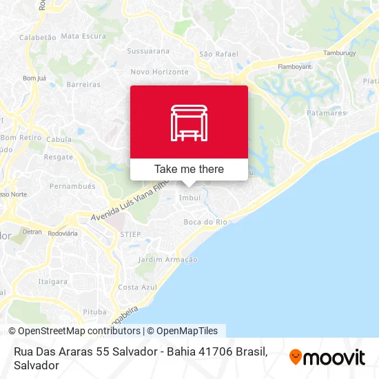 Rua Das Araras 55 Salvador - Bahia 41706 Brasil map