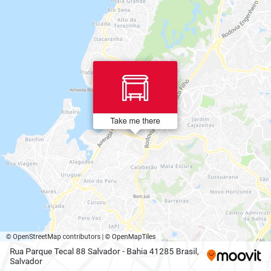 Mapa Rua Parque Tecal 88 Salvador - Bahia 41285 Brasil