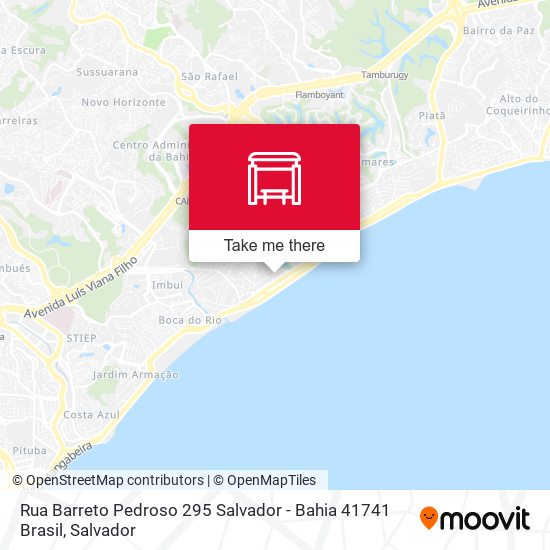 Mapa Rua Barreto Pedroso 295 Salvador - Bahia 41741 Brasil