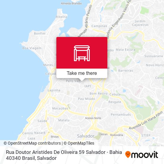 Rua Doutor Aristídes De Oliveira 59 Salvador - Bahia 40340 Brasil map