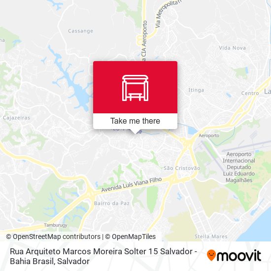 Mapa Rua Arquiteto Marcos Moreira Solter 15 Salvador - Bahia Brasil