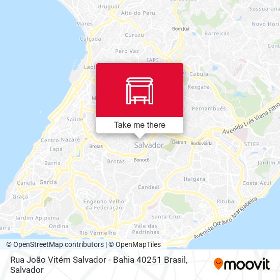 Rua João Vitém Salvador - Bahia 40251 Brasil map