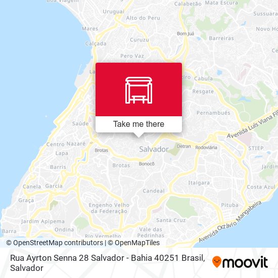 Mapa Rua Ayrton Senna 28 Salvador - Bahia 40251 Brasil