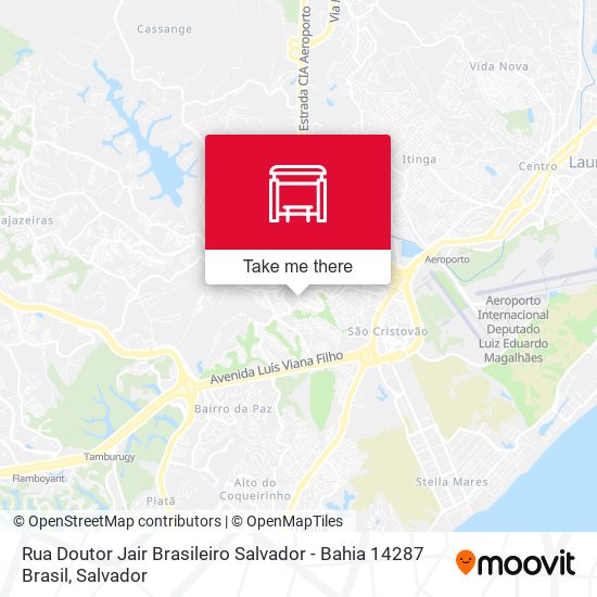 Mapa Rua Doutor Jair Brasileiro Salvador - Bahia 14287 Brasil