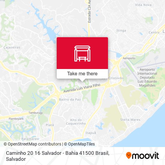 Mapa Caminho 20 16 Salvador - Bahia 41500 Brasil