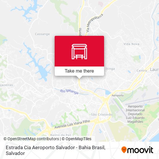 Mapa Estrada Cia Aeroporto Salvador - Bahia Brasil