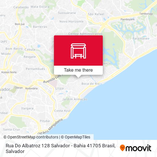 Mapa Rua Do Albatroz 128 Salvador - Bahia 41705 Brasil