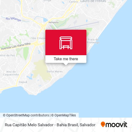 Mapa Rua Capitão Melo Salvador - Bahia Brasil