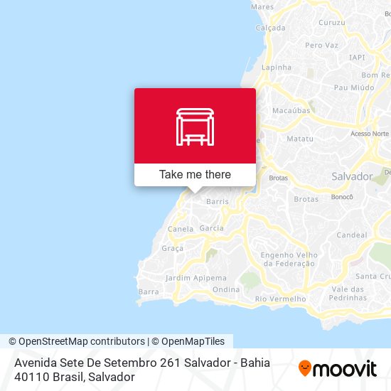 Mapa Avenida Sete De Setembro 261 Salvador - Bahia 40110 Brasil