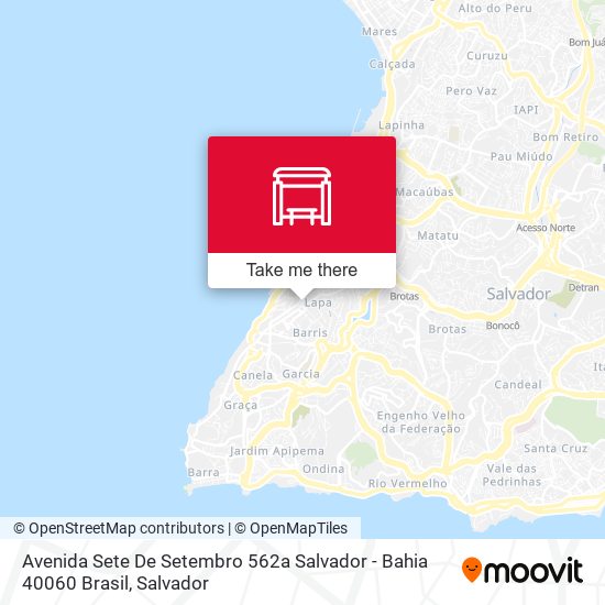 Mapa Avenida Sete De Setembro 562a Salvador - Bahia 40060 Brasil