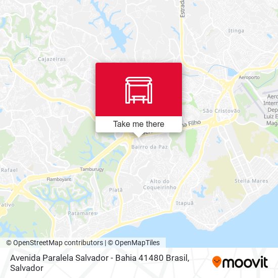 Mapa Avenida Paralela Salvador - Bahia 41480 Brasil