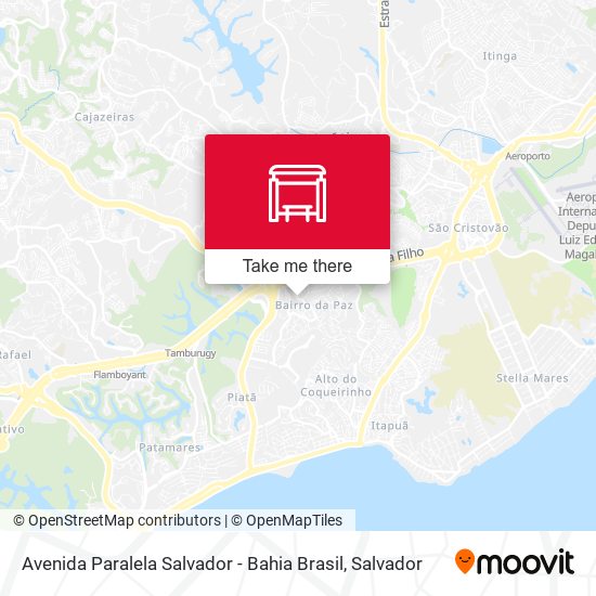 Avenida Paralela Salvador - Bahia Brasil map