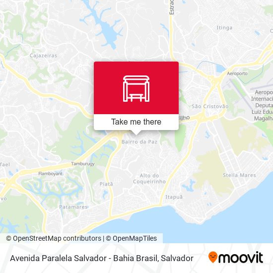 Avenida Paralela Salvador - Bahia Brasil map