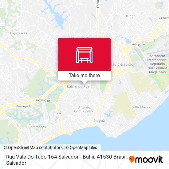 Mapa Rua Vale Do Tubo 164 Salvador - Bahia 41530 Brasil