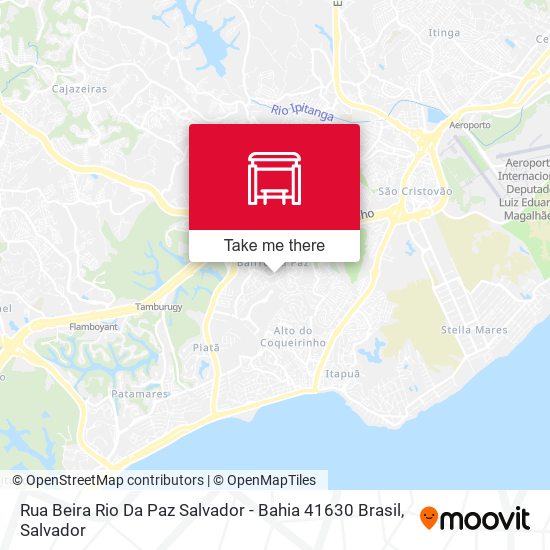 Mapa Rua Beira Rio Da Paz Salvador - Bahia 41630 Brasil