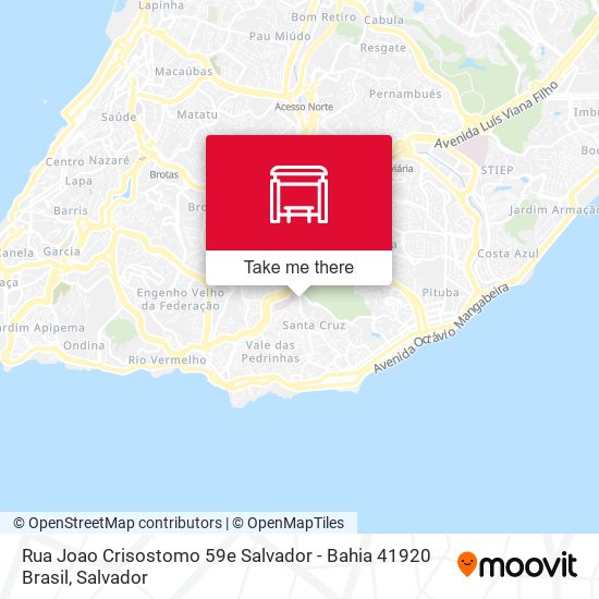 Mapa Rua Joao Crisostomo 59e Salvador - Bahia 41920 Brasil