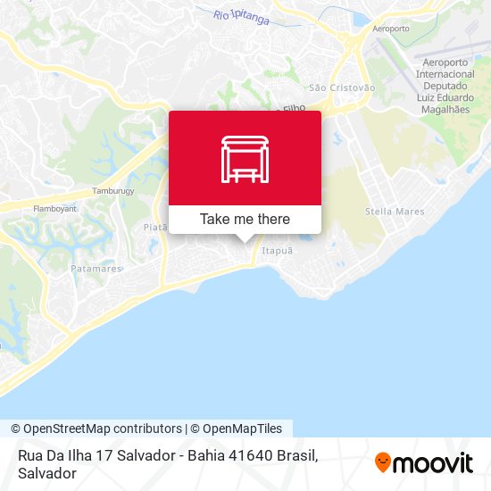 Mapa Rua Da Ilha 17 Salvador - Bahia 41640 Brasil