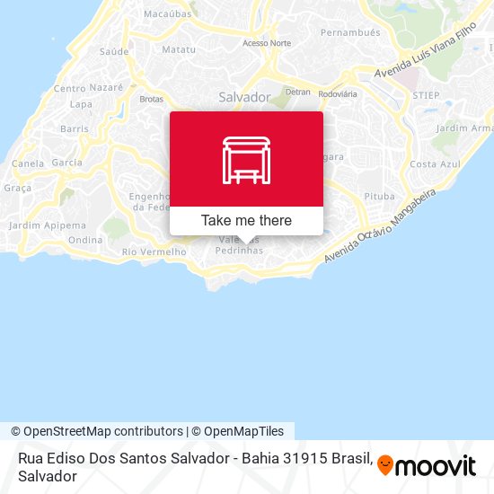 Mapa Rua Ediso Dos Santos Salvador - Bahia 31915 Brasil