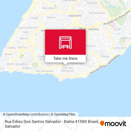Mapa Rua Ediso Dos Santos Salvador - Bahia 41980 Brasil