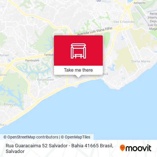 Mapa Rua Guaracaima 52 Salvador - Bahia 41665 Brasil