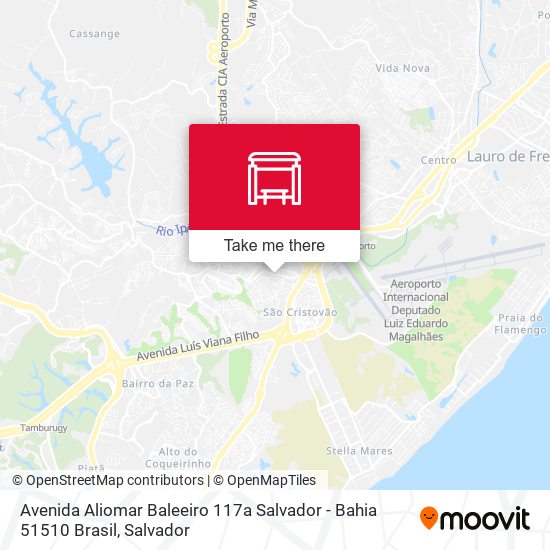 Mapa Avenida Aliomar Baleeiro 117a Salvador - Bahia 51510 Brasil