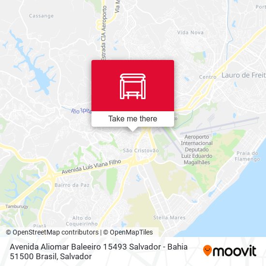 Mapa Avenida Aliomar Baleeiro 15493 Salvador - Bahia 51500 Brasil