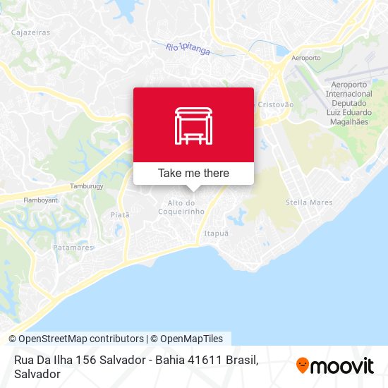 Mapa Rua Da Ilha 156 Salvador - Bahia 41611 Brasil