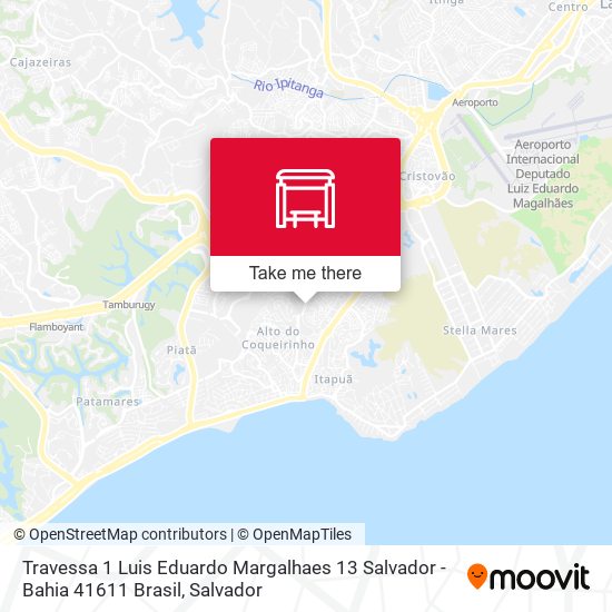 Mapa Travessa 1 Luis Eduardo Margalhaes 13 Salvador - Bahia 41611 Brasil