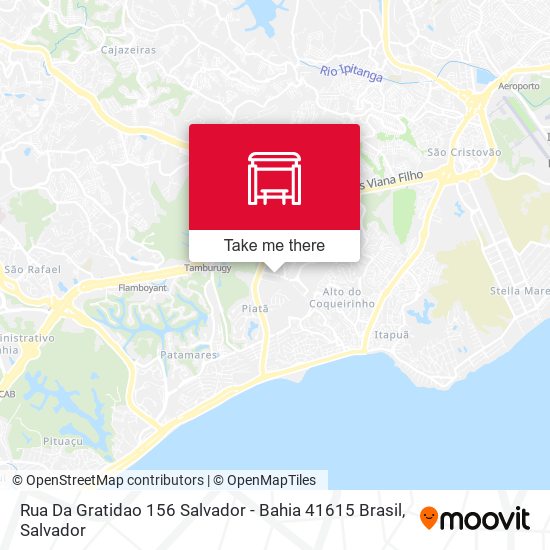 Rua Da Gratidao 156 Salvador - Bahia 41615 Brasil map