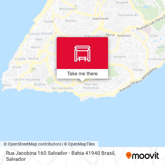 Mapa Rua Jacobina 160 Salvador - Bahia 41940 Brasil