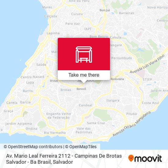 Mapa Av. Mario Leal Ferreira 2112 - Campinas De Brotas Salvador - Ba Brasil