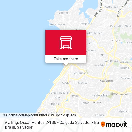 Mapa Av. Eng. Oscar Pontes 2-136 - Calçada Salvador - Ba Brasil