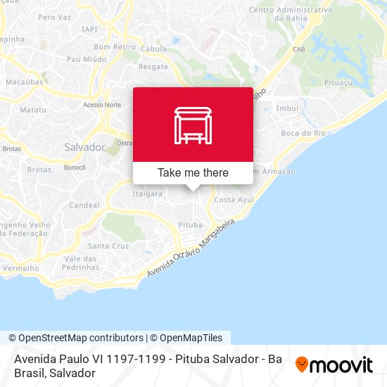 Mapa Avenida Paulo VI 1197-1199 - Pituba Salvador - Ba Brasil