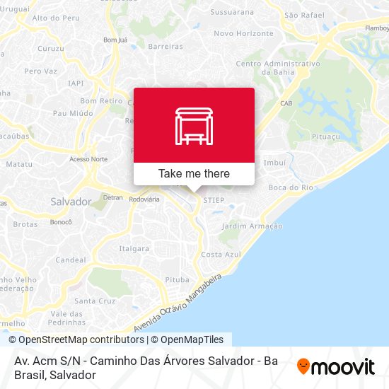 Mapa Av. Acm S / N - Caminho Das Árvores Salvador - Ba Brasil