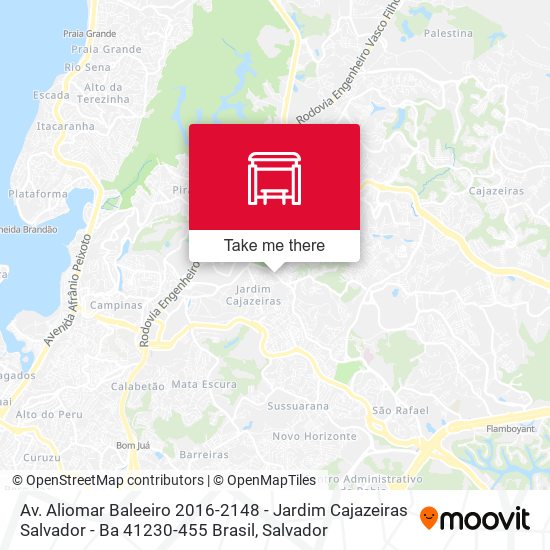 Mapa Av. Aliomar Baleeiro 2016-2148 - Jardim Cajazeiras Salvador - Ba 41230-455 Brasil