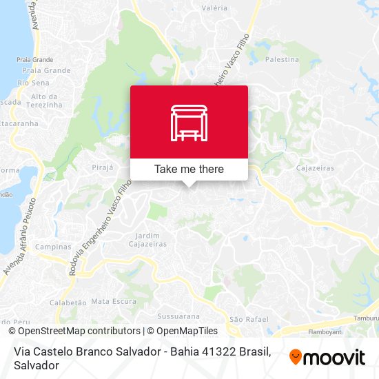 Mapa Via Castelo Branco Salvador - Bahia 41322 Brasil