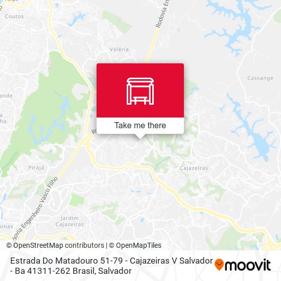 Mapa Estrada Do Matadouro 51-79 - Cajazeiras V Salvador - Ba 41311-262 Brasil