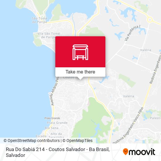 Mapa Rua Do Sabiá 214 - Coutos Salvador - Ba Brasil