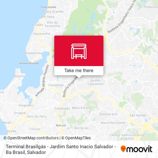 Mapa Terminal Brasilgás - Jardim Santo Inacio Salvador - Ba Brasil
