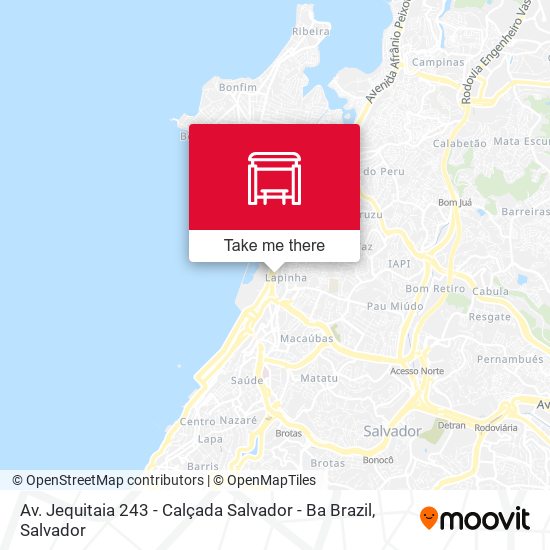 Mapa Av. Jequitaia 243 - Calçada Salvador - Ba Brazil