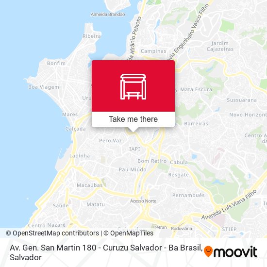 Av. Gen. San Martin 180 - Curuzu Salvador - Ba Brasil map