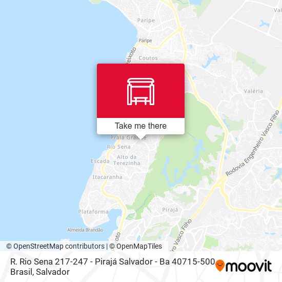Mapa R. Rio Sena 217-247 - Pirajá Salvador - Ba 40715-500 Brasil
