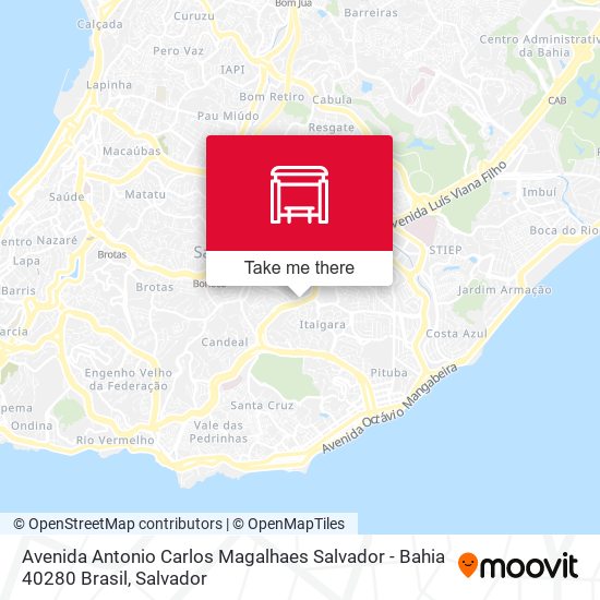 Mapa Avenida Antonio Carlos Magalhaes Salvador - Bahia 40280 Brasil