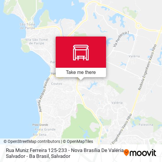 Mapa Rua Muniz Ferreira 125-233 - Nova Brasília De Valéria Salvador - Ba Brasil